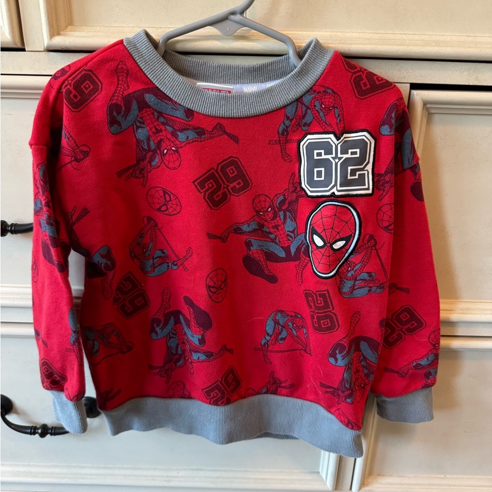 Marvel Red and Gray Spider-Man Kids Pullover Size 4T